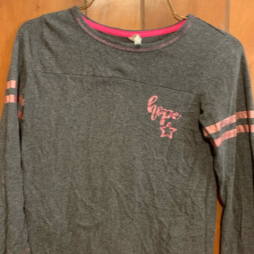 Pink hope long sleeve shirt